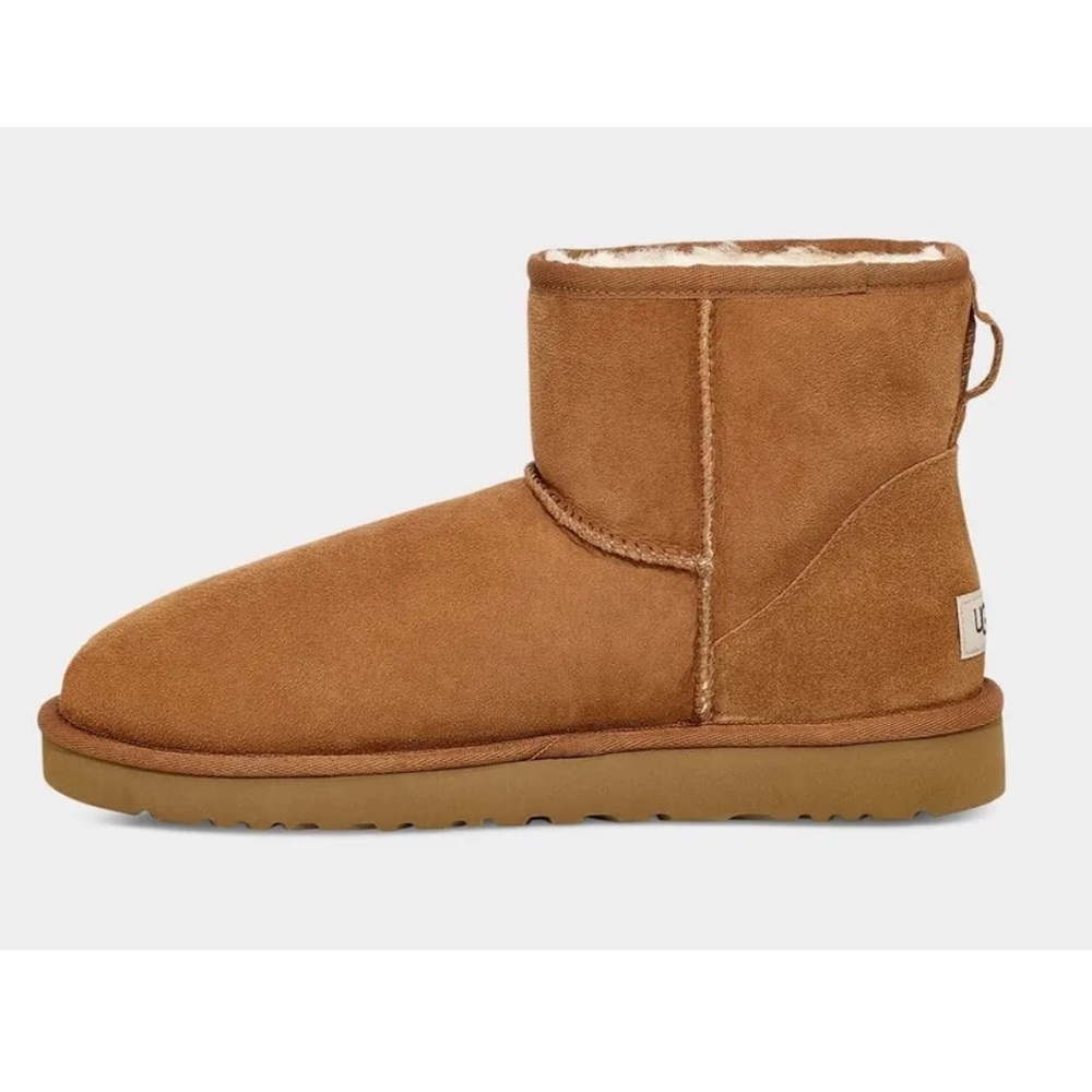 UGG Men's Classic Mini Boot Chestnut Suede Sheepskin Ankle Bootie Slip-On 16 - Picture 3 of 10